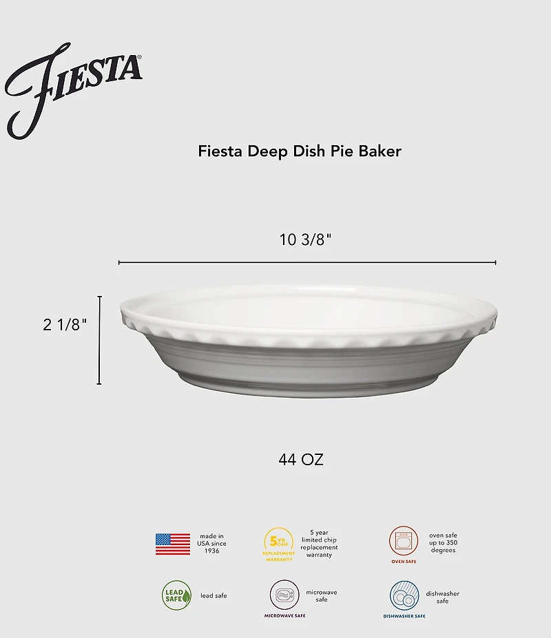 Fiesta Deep Dish Pie Baker