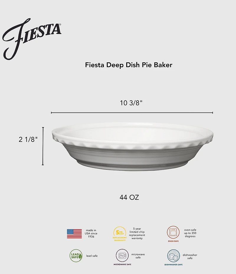 Fiesta Deep Dish Pie Baker