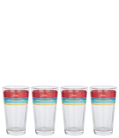 Fiesta Edgeline Vibrant Cooler 16oz Glass, Set of 4
