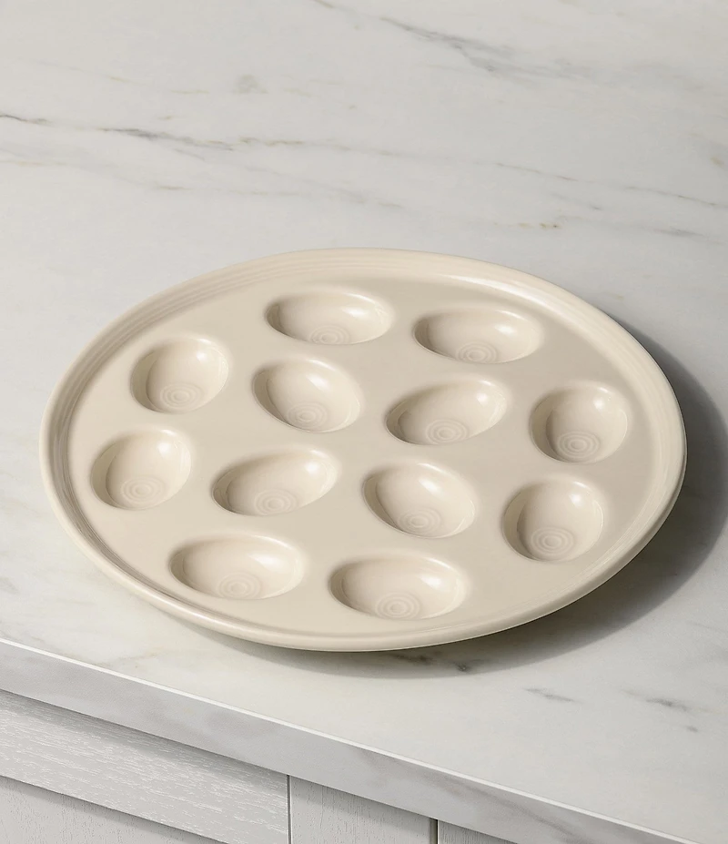 Fiesta Round Egg Serving Platter 11.25#double; Dia.