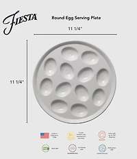 Fiesta Round Egg Serving Platter 11.25#double; Dia.