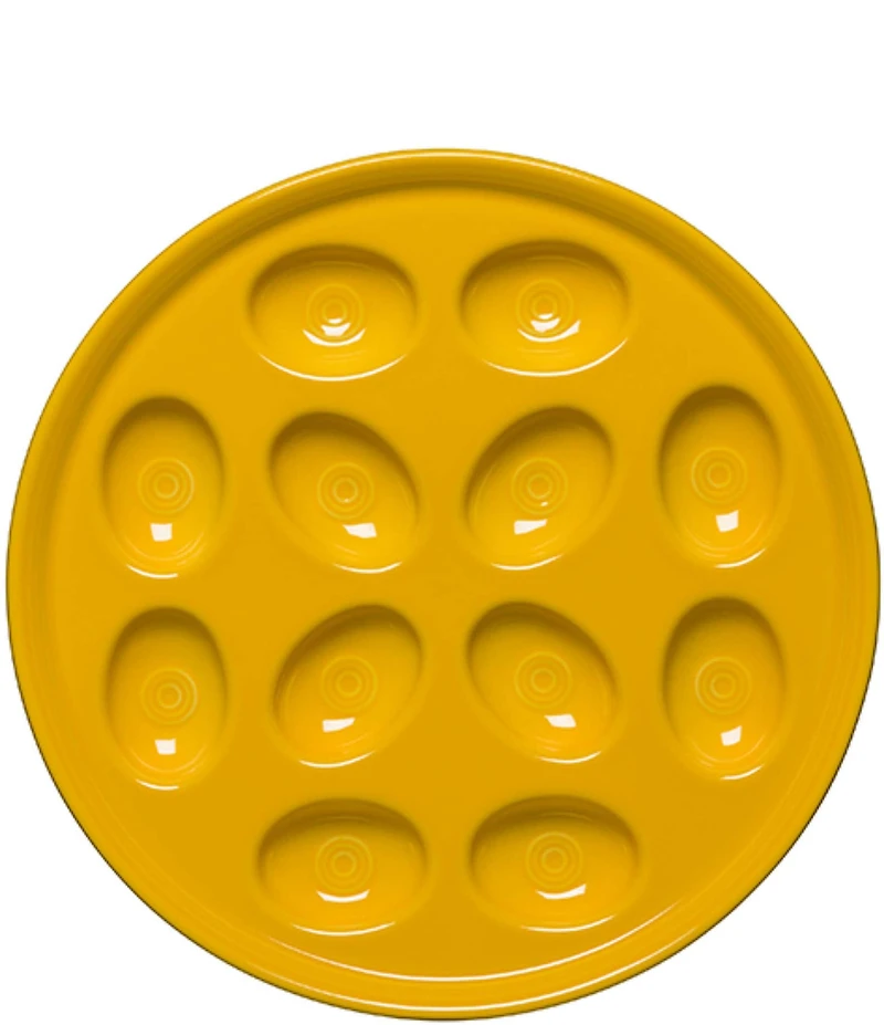 Fiesta Round Egg Serving Platter 11.25#double; Dia.