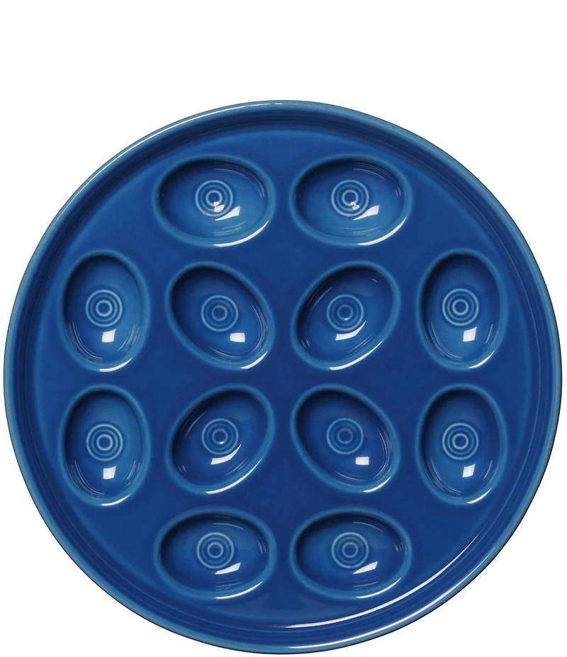 Fiesta Round Egg Serving Platter 11.25#double; Dia.