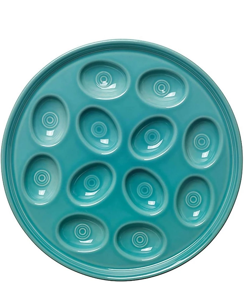 Fiesta Round Egg Serving Platter 11.25#double; Dia.