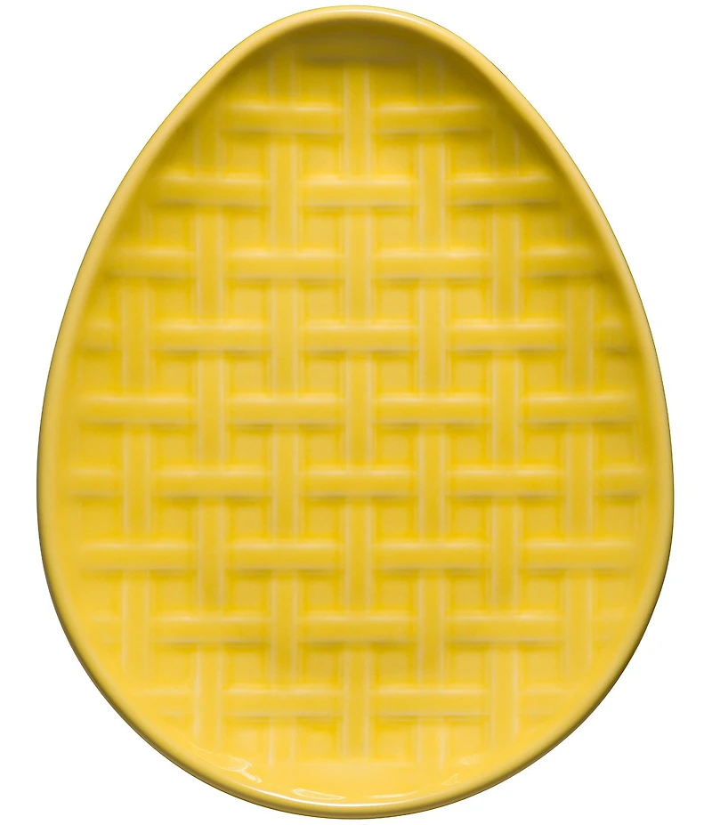 Fiesta Embossed Egg Shaped Plate, 10#double;