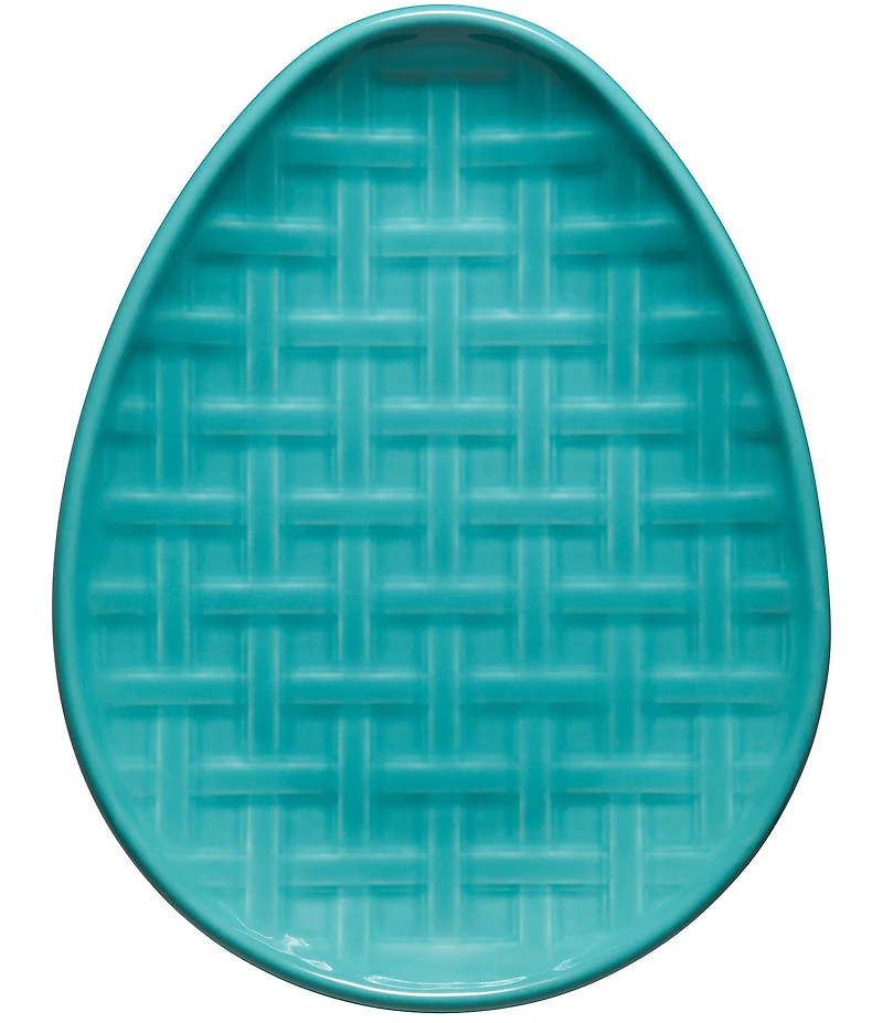 Fiesta Embossed Egg Shaped Plate, 10#double;