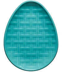 Fiesta Embossed Egg Shaped Plate, 10#double;