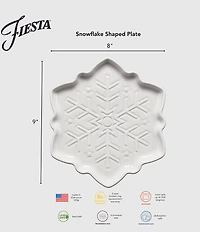 Fiesta Embossed Snowflake Shaped Plate