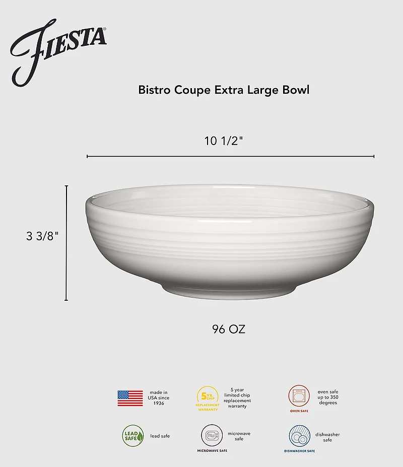 Fiesta Extra Large Bistro Bowl, 3 Qt.