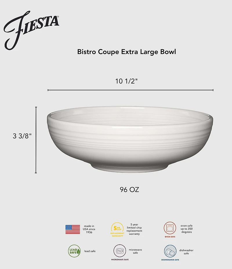 Fiesta Extra Large Bistro Bowl, 3 Qt.