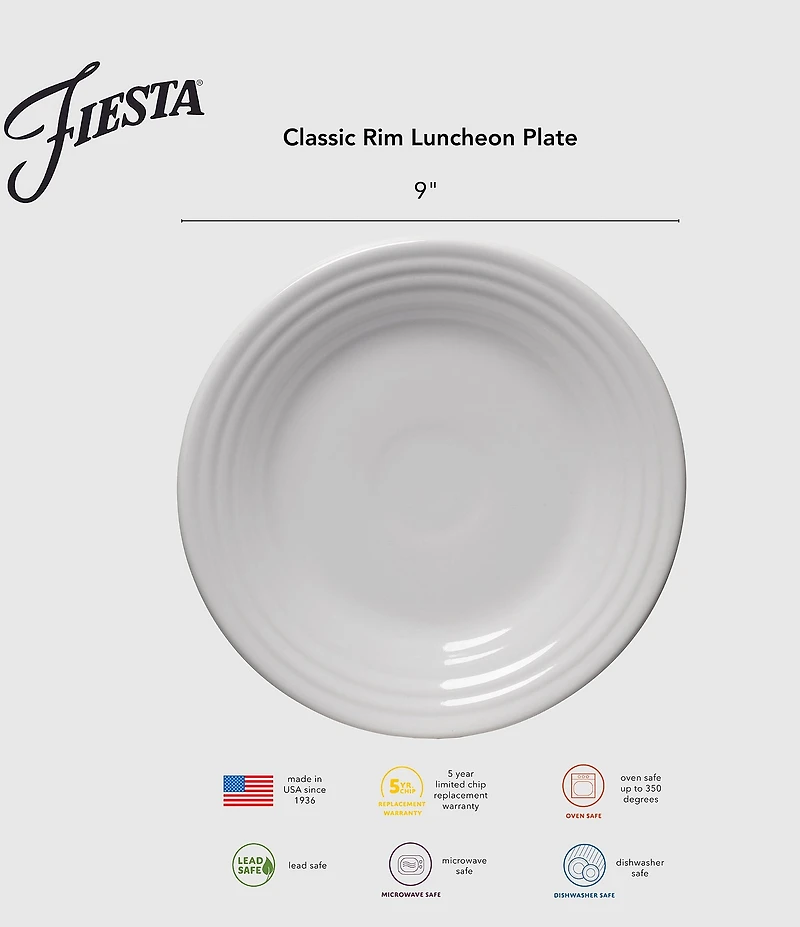 Fiesta Holly Berry Christmas Tree Classic Luncheon Plate