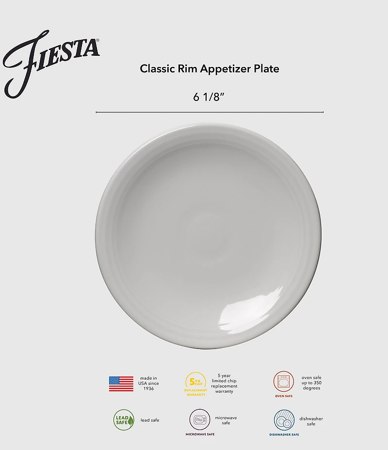 Fiesta Jack O Lantern Pumpkin Classic Rim Appetizer Plate