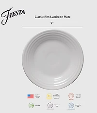 Fiesta Jack O Lantern Pumpkin Classic Rim Luncheon Plate