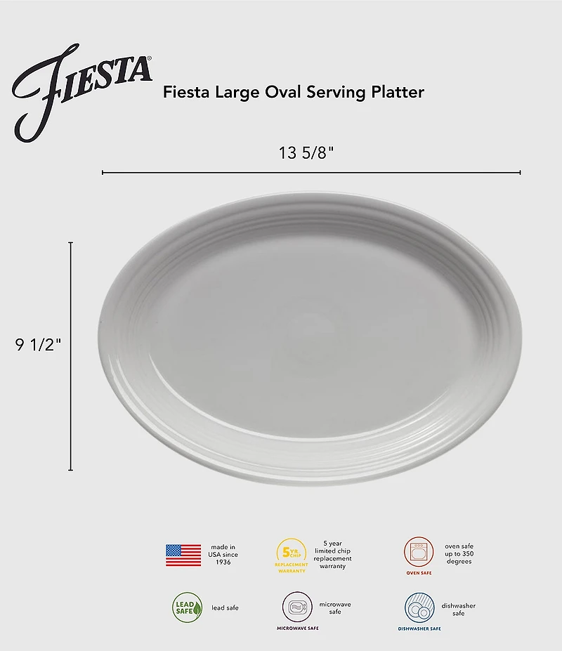 Fiesta 13 5/8 Inch Large Oval Serving Platter