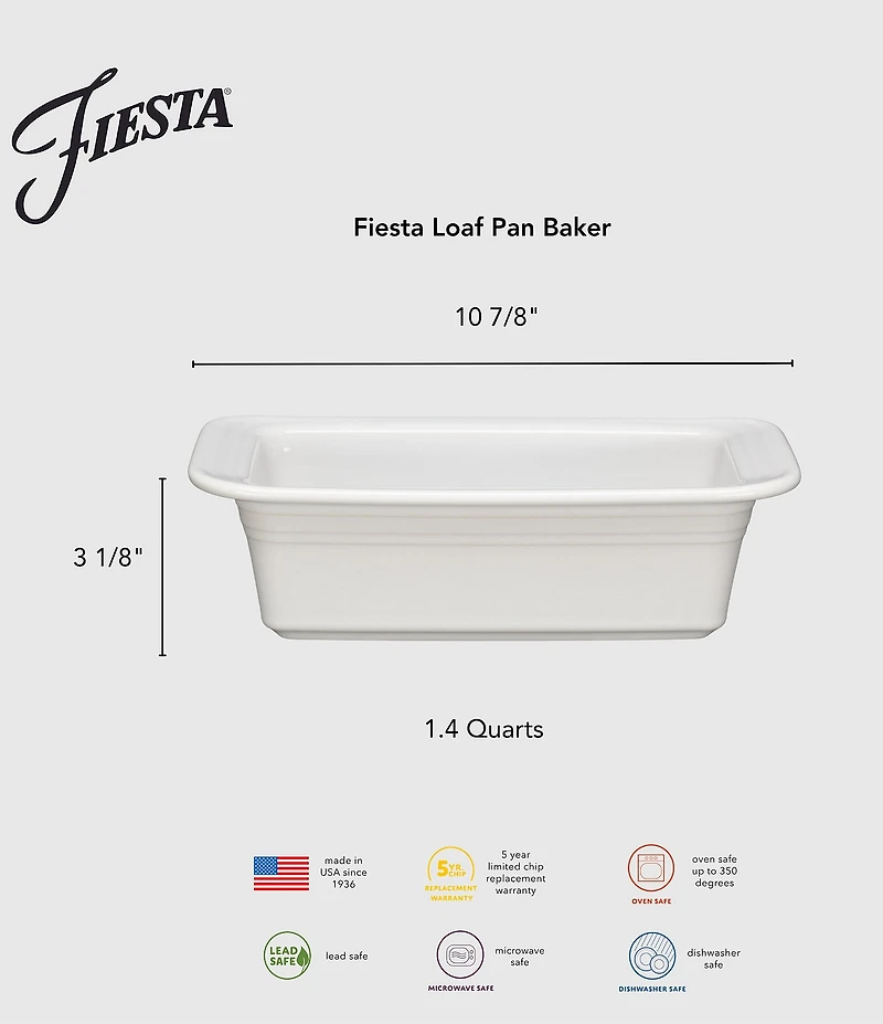 Fiesta Ceramic Loaf Pan