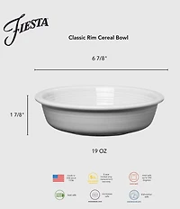 Fiesta Classic Rim 6 7/8 Inch Cereal Bowl 19oz