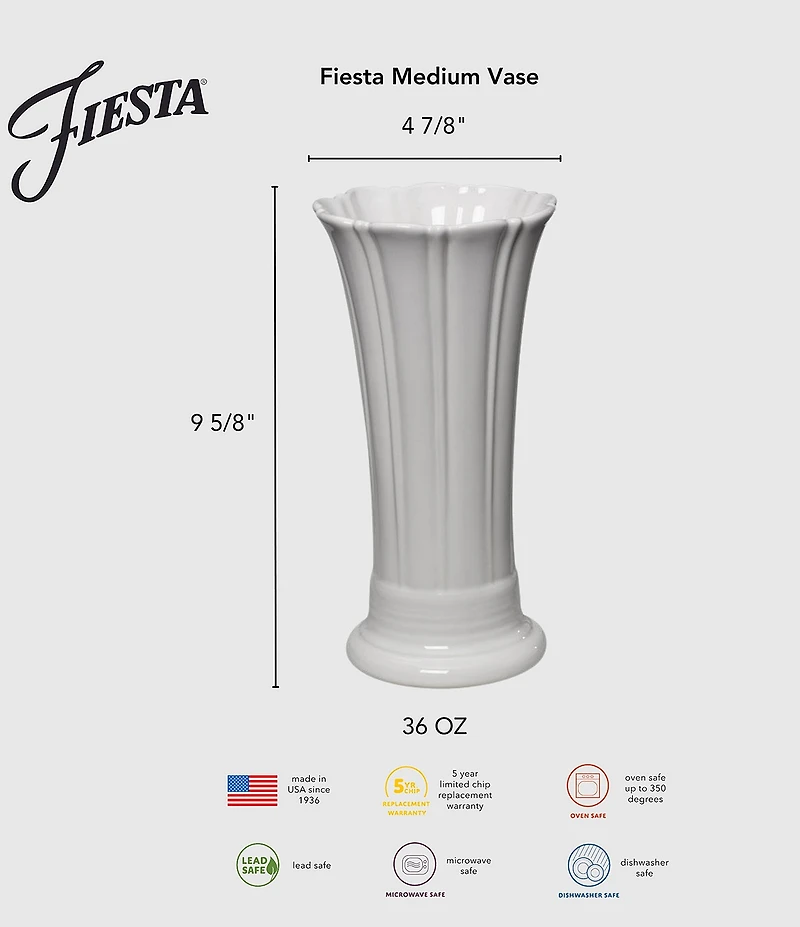 Fiesta Medium Ceramic Flower Vase