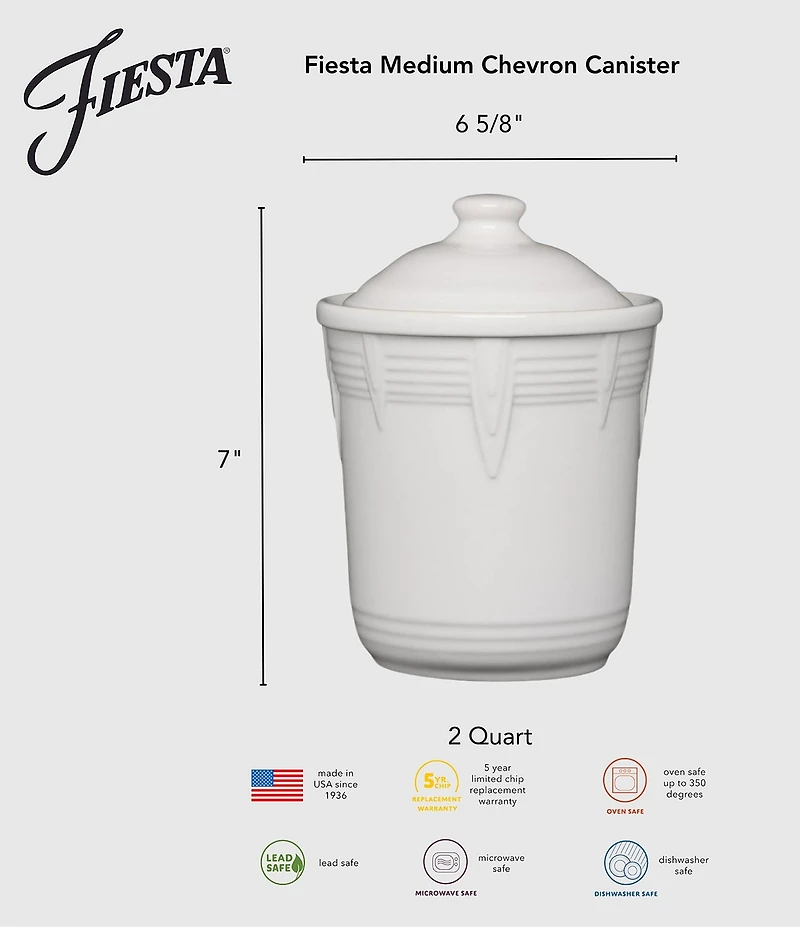 Fiesta Medium Chevron Canister, 2-Quart