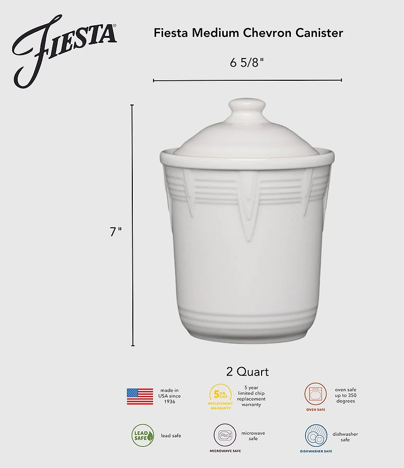 Fiesta Medium Chevron Canister, 2-Quart