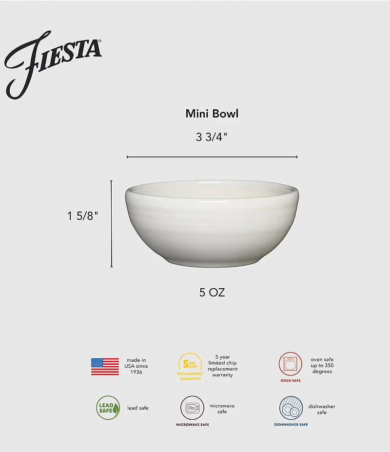 Fiesta Mini Bowl, 3.75#double;