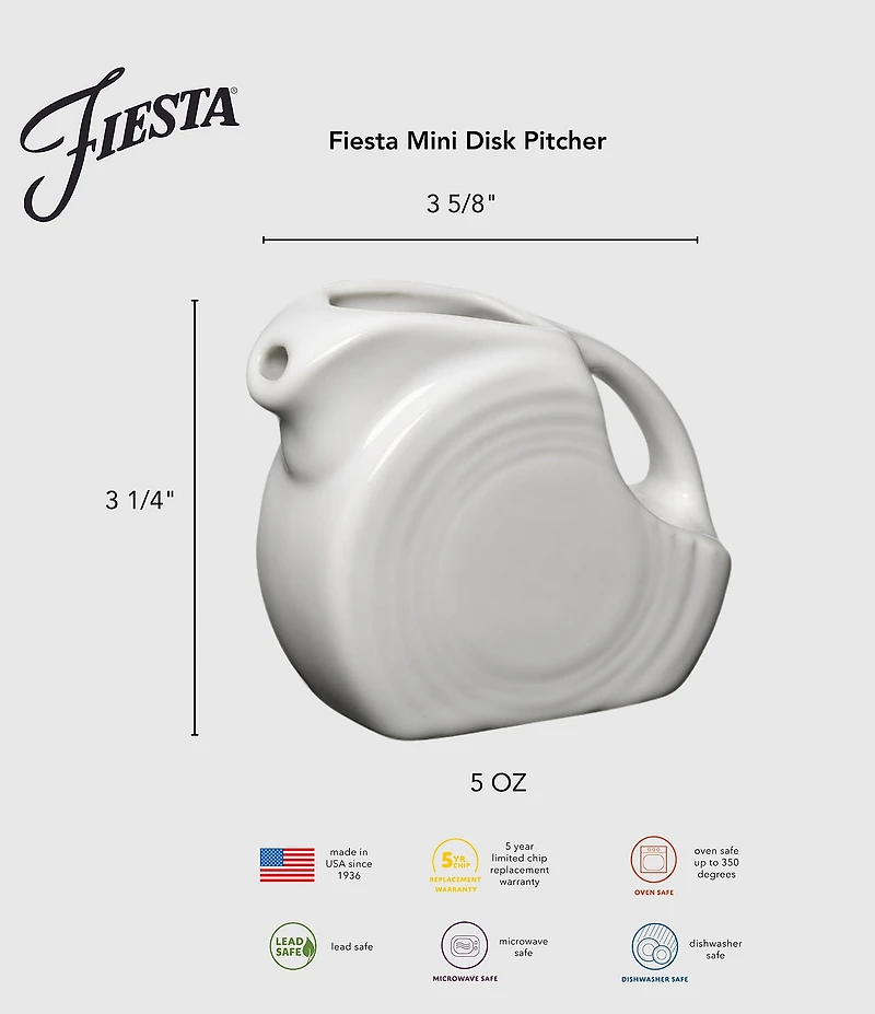Fiesta Mini Disk Pitcher