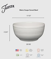 Fiesta Mixed Collection Bistro Coupe Cereal Bowls, Set of 4