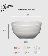 Fiesta Mixed Collection Bistro Coupe Cereal Bowls, Set of 4