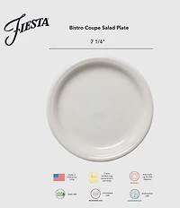 Fiesta Mixed Vibrant Bistro Coupe Salad Plates, Set of 4