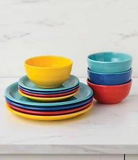 Fiesta Mixed Vibrant Bistro Coupe Salad Plates, Set of 4