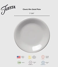 Fiesta Mixed Collection Classic Rim Salad Plates, Set of 4