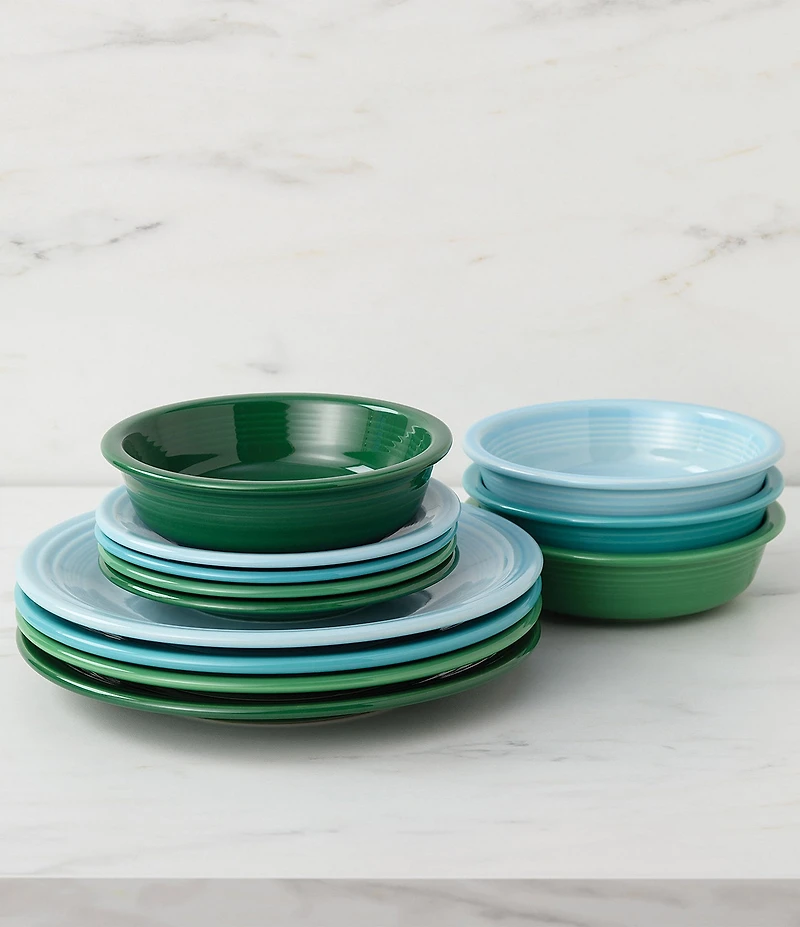 Fiesta Mixed Collection Classic Rim Salad Plates, Set of 4