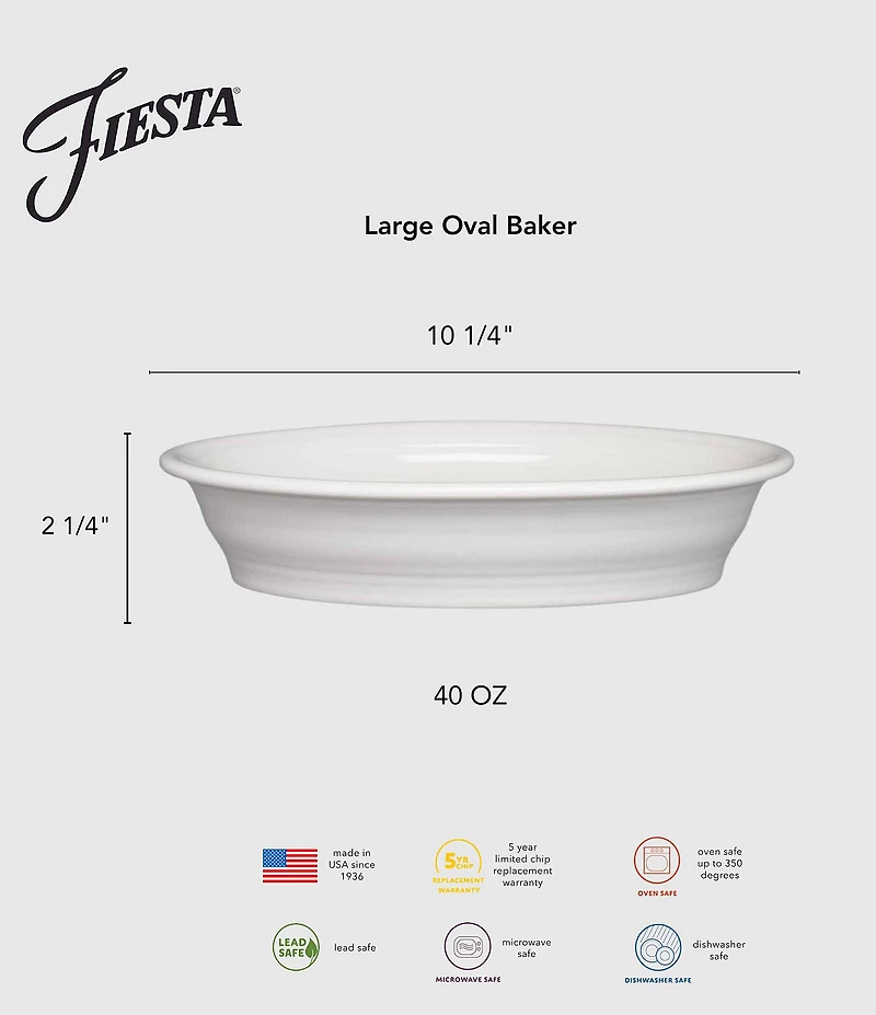 Fiesta Oval Baker, 10.25#double;