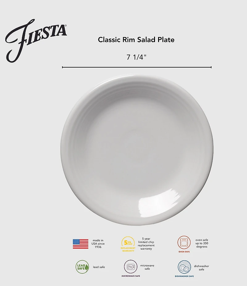 Fiesta Solid Ceramic Salad Plate