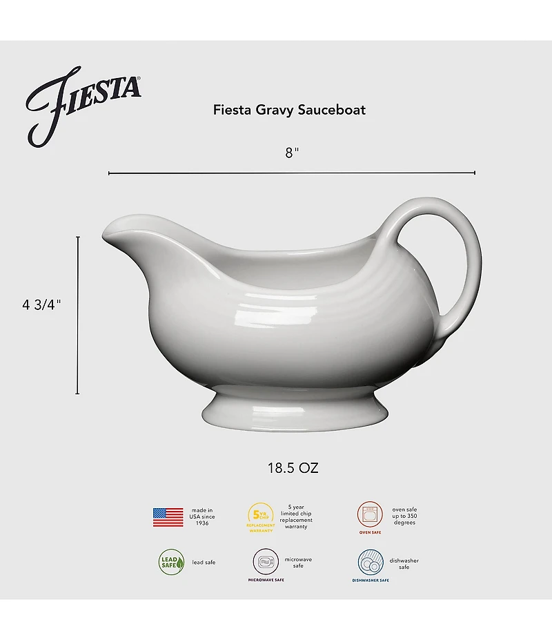 Fiesta 18 1/2oz Gravy Sauce Boat
