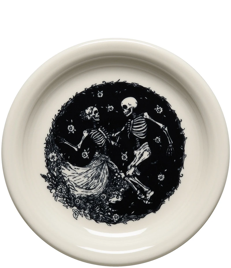Fiesta Skeleton Duet Bistro Coupe Appetizer Plate