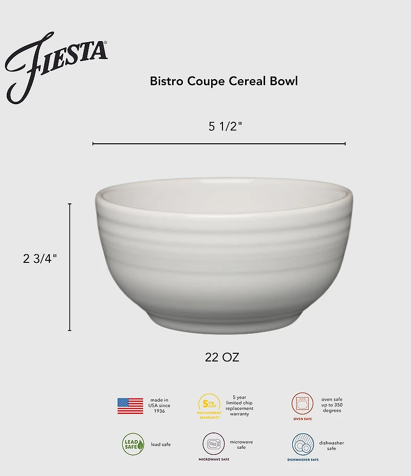 Fiesta Bistro Coupe Cereal Bowl, 22-oz
