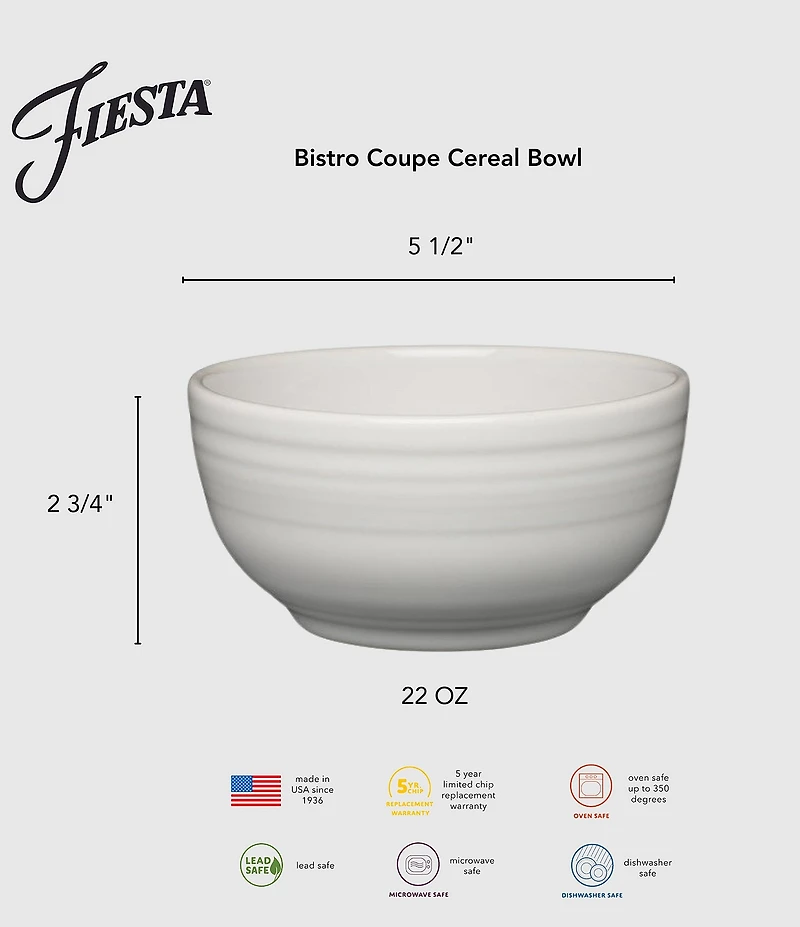 Fiesta Bistro Coupe Cereal Bowl, 22-oz