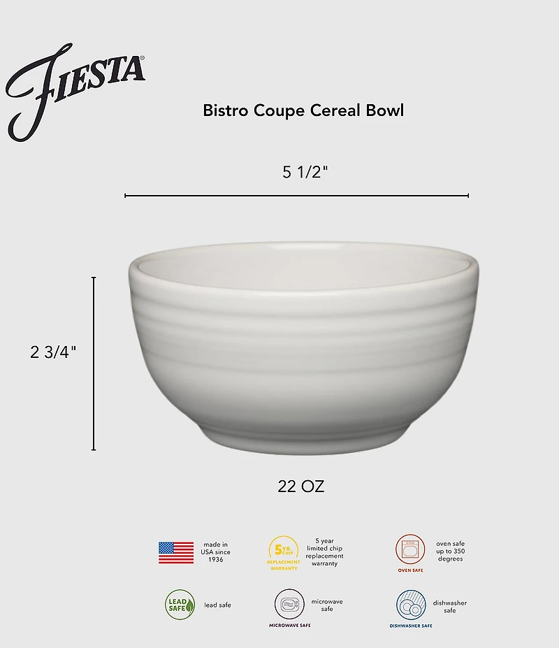 Fiesta Bistro Coupe Cereal Bowl, 22-oz