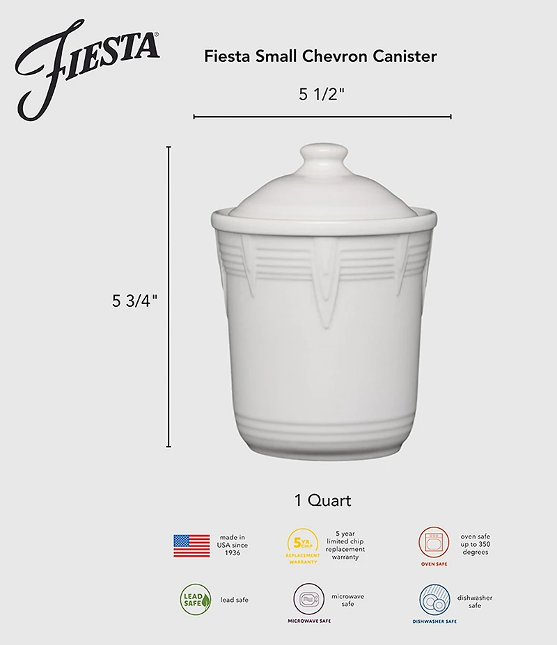 Fiesta Small Chevron Canister, 1-Quart