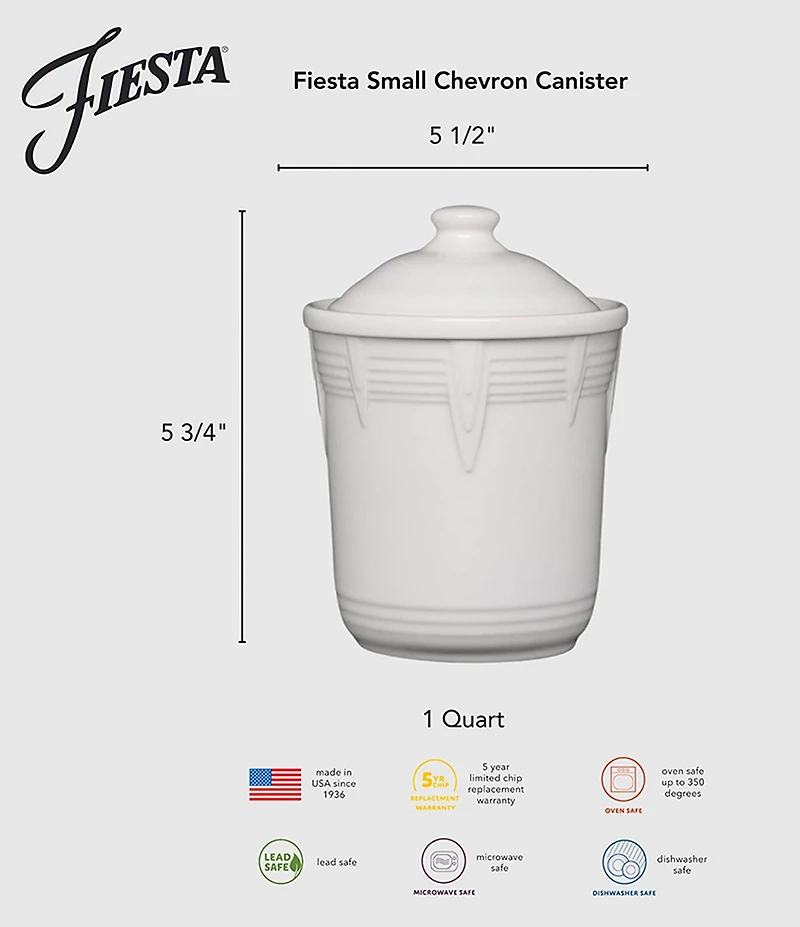 Fiesta Small Chevron Canister, 1-Quart
