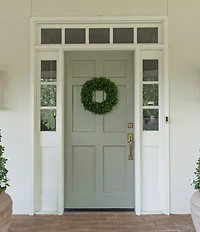 Fig & Dove 18#double; Round Boxwood Wreath