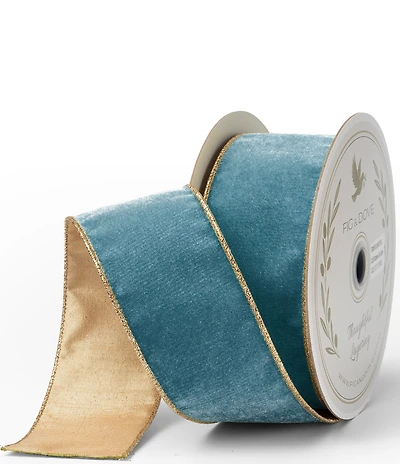 Fig & Dove 2.5#double; Velvet Decorative Ribbon
