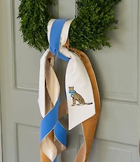 Fig & Dove Cheetah Embroidered Wreath Sash