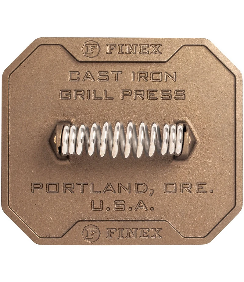 Finex Cast Iron Grill Press - 8#double;