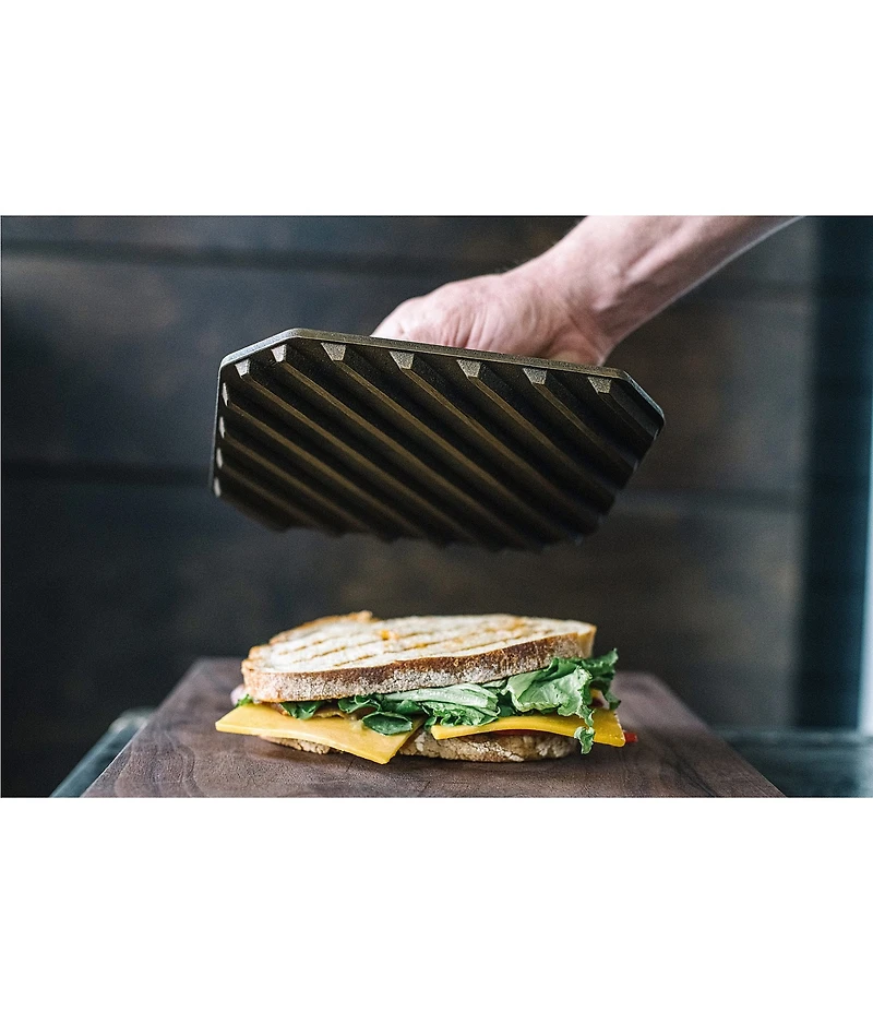 Finex Cast Iron Grill Press - 8#double;