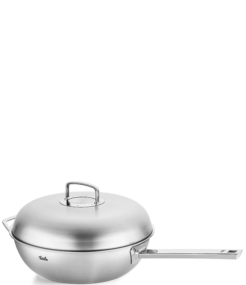 Fissler Original-Profi Collection® Stainless Steel Multi Ply Wok with Dome Lid, 12.6#double;