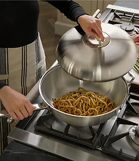 Fissler Original-Profi Collection® Stainless Steel Multi Ply Wok with Dome Lid, 12.6#double;