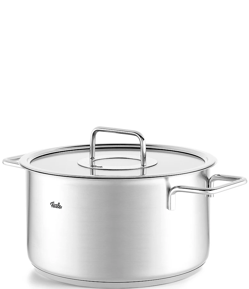 Fissler Pure Collection Stock Pot with Glass Lid, 6.7 qt