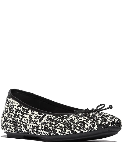 FitFlop Delicato Embellished Melange Woven Raffia Bow Detail Ballet Flats