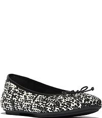 FitFlop Delicato Embellished Melange Woven Raffia Bow Detail Ballet Flats